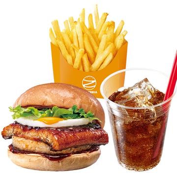 【セット】うな丼バーガー Teriyaki Eel Rice Bowl Burger Set