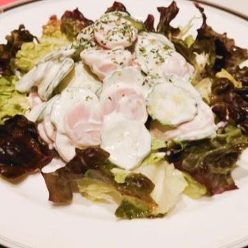 魚肉ソーセージと胡瓜のマヨネーズ和えサラダ