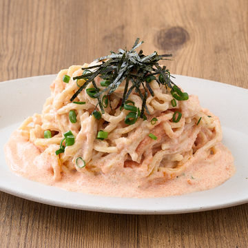 クリームとチーズの明太子生パスタ Mentaiko Pasta with Cream ＆ Cheese