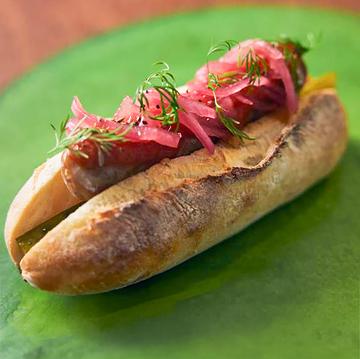 マルニハムの無添加ソーセージのホットドッグ 自家製野菜ケチャップ Special Additive-Free Sausage Hot Dog