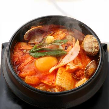 純豆腐チゲ(韓国惣菜3品、ご飯大盛り無料)