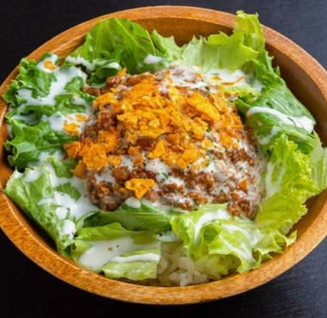 【グリーンリーフ】ゴロゴロお肉のタコライス(並) Chunky Meat  Taco Rice