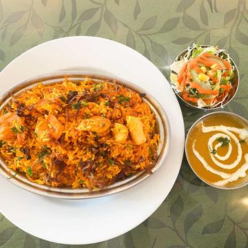 シーフードビリヤニ(seafood biriyani) カレーセット