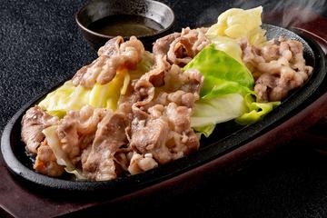藻塩仕立てポン酢 牛カルビ鉄板焼き