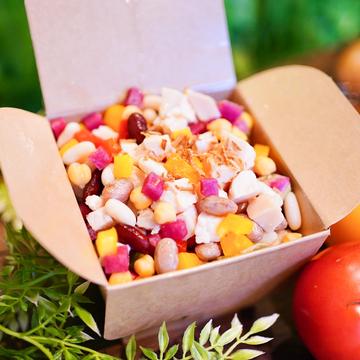 <ミニ>しっとり鶏むね肉とミックスビーンズのサラダ <Mini> Tender Chicken Breast ＆ Mixed Bean Salad