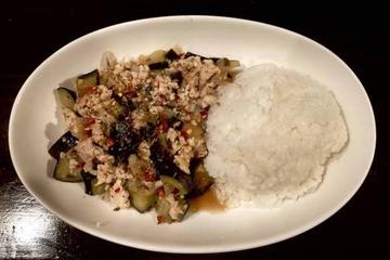 パットマクワ弁当/タイ風挽肉とナス炒め