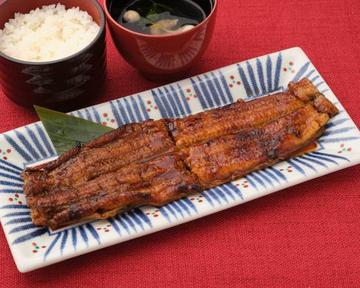蒲焼定食 亀 (一尾) 肝吸い付