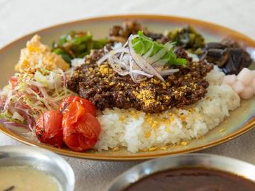 キーマカレー+副菜8種類