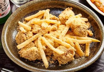 ポテトチーズチキン(ハーフ)+大根チキン厶＆コーラorサイダ Potato Cheese Chicken (Half)