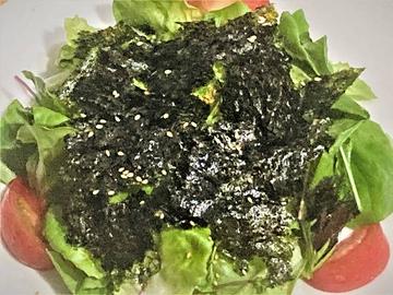 韓国海苔の胡麻塩サラダ