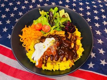 【Texas】チキンオーバーライス(もも) Chicken Over Rice (Thigh)