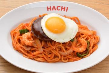目玉焼きハンバーグナポリタン