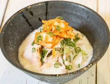 【ピリ辛】スタミナ豚キムチ出汁とろろ丼【spicy】Stamina pork kimchi soup stock tororo bowl