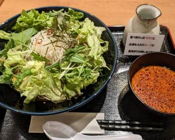 サラダ辣蕎麦(冷)とミニ丼セット