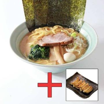 醤油とんこつラーメンと餃子セット(5個) Soy Sauce Tonkotsu Ramen and Gyoza Dumplings (5 Pieces)