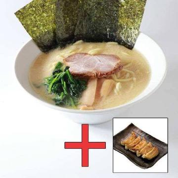 塩とんこつラーメンと餃子セット(5個) Salt Tonkotsu Ramen and Gyoza Dumplings (5 Pieces)