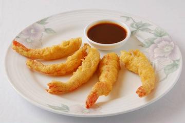エビのインド風天ぷら5P Indian-Style Shrimp Tempura (5 Pieces)