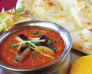 ナスキーマカレーセット (egg plant keema curry set)
