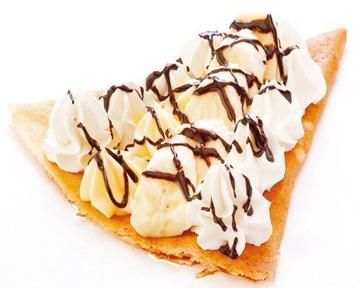 Wクリームバナナチョコソース