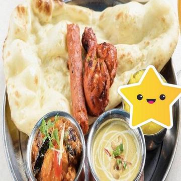 【大人気】ダブルカレー＆チキンセット/Two Curry ＆ BBQ Set