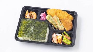 のり弁(白身魚フライ他)