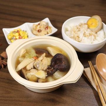 【汁定食】椎茸と筍の手羽元のスープ【香菇竹筍湯定食】