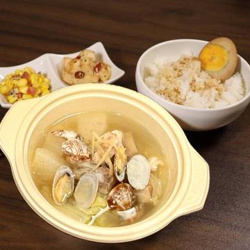 【汁定食】あさりと骨付きスペアリブスープ【あさり排骨湯】
