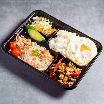 チキンガパオライス+ヤムウンセンセット