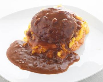 カレーハンバーグオムライス