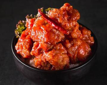 【やみつき選べるソース】 悪魔のから揚げ丼