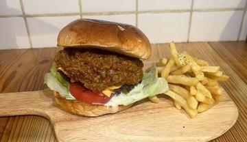 キーマカレーバーガー ポテトセット
