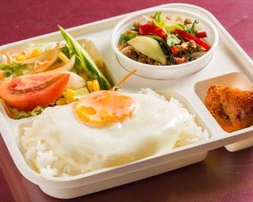タイ料理スペシャルガッパオライスセット GAPAO RICE Thai Food Special Set