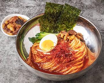 【汁なし極辛】 韓国チョル麺(赤)牛すじ増量