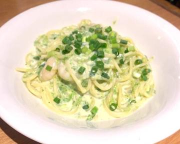 海老と生海苔のクリームパスタ～柚子胡椒風味～