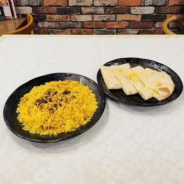 マトンビリヤニ・ギーチーズナンセット(Mutton Biriyani・Ghee Cheese Nan Set)