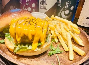 燻製チーズバーガー