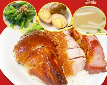 三套餐 ローストご飯三種肉盛り定食