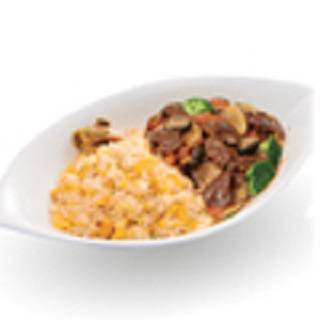 炒飯プレート牛肉オイスターソース炒め