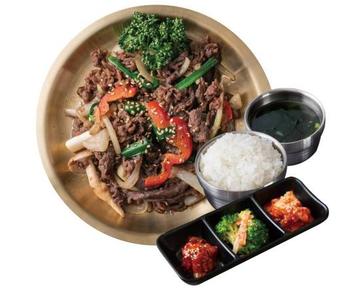 牛プルコギ定食(おかず3品、ライス、スープ付き)