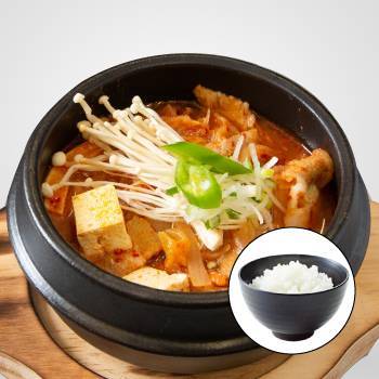キムチチゲ(おかず3品・ライス付き)