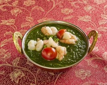 サグプラウンカレー Prawn Saag Curry