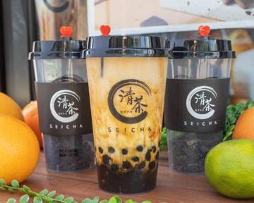 清茶紅茶黒糖タピオカミルクラテ Seicha Tea Brown Sugar Tapioca Milk Latte