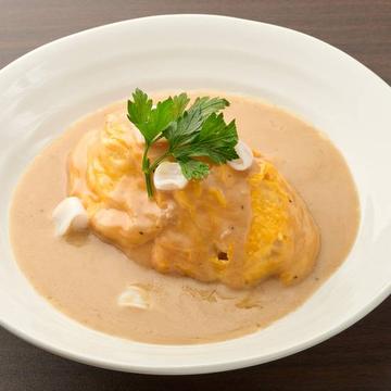 ヤリイカとアンチョビバターソースオムライス