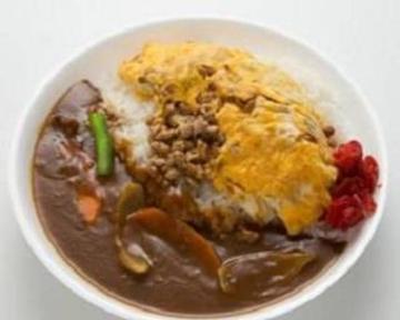納豆オムレツカレー