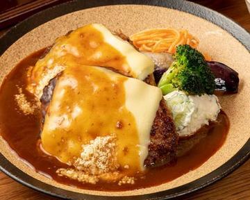 チーズダブルハンバーグ弁(味噌汁付き)