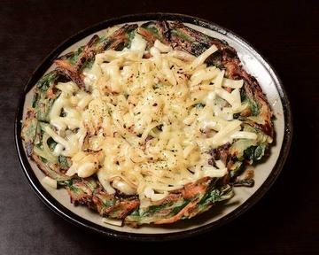 ニラチーズチヂミ Leek and Cheese Pancake