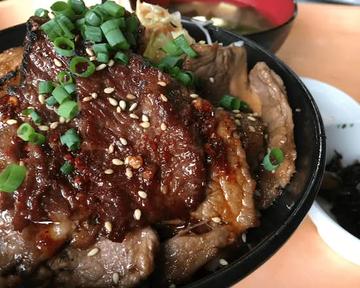 牛カルビ焼肉丼 唐揚げセット