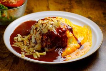 デミグラスチーズオムライス&ミニサラダ Demi-glace Cheese Omelette Rice & mini salad