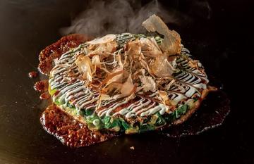 ミックスねぎ焼(醤油) Green Onion Mix Okonomiyaki