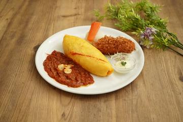 オムライス・カニクリームコロッケセット